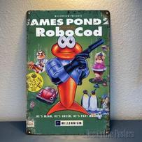 Mfoever Pond  Robocod Retro Video Game Metal Poster  Size xinch  Signaluminum 20x30cm（7.8x11.8inch）
