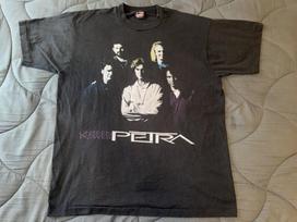 Vintage 90s 1993 Petra World Tour Concert T-Shirt Size Large Single Stitch Band Unisex T-Shirt S įvairiaspalvis