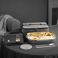 TAFUCO 2.4L 304 Stainless Steel 5-Compartment Lunch Box Set
