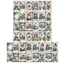 Cheerful Christmas Cards Lovely Dwarf Illustrations with Color & Standard Envelope Size for Personal Messages 1