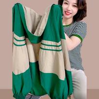 Sun Protection Clothing Women's Thin Short Jacket Korean Summer Loose Baisc Coat Casual Breathable Sunscreen Outwear M žalia