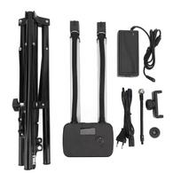 LED Video Light Photography Kit 45W Double Arms Beauty Light Dimmable 3000‑5600K with Adjustable Tripod Stand Phone Holder 100‑240V EU Plug