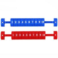 2pcs Easy To Read Scoring Units Table Soccer Scoreboard Score Keepers  For Tables Foosball juoda/raudona