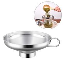 1PC Wide Mouth Liquid Funnel For Jars Stainless Steel Canning Funnels Flask Filter For Oil Wine Water Spices Kitchen Tools Gadgets