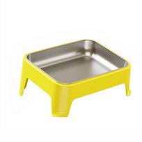 Anti-slip Elevated Dog Feeder Large Capacity Pets Food Water Bowls Cat Feeding Bowl  Home geltona
