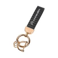 Carbon Fibre Keychain Hanging Car Key Belt Waist Wallet Key Chain Key Ring For Citroen Celysee C6 C3 C5 C1 C2 Aircross Picasso