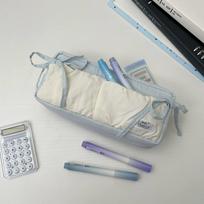 Large Capacity Student Cloud Salt Sea Pen Bag Cute Stationery Storage Pouch High Aesthetic Value Student Organizer