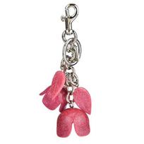 Keychain Pendant Resin Rose Bud Design Key Chain with Lobster Clasp Bag Charm Backpack rožinė