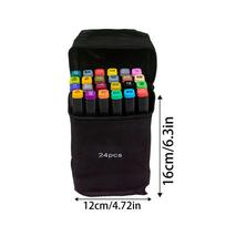 24/80 Color Marker Pen Student Painting Set with Double Headed Tip Thickness Design That Can Add Ink, Durable and Non Fluffy