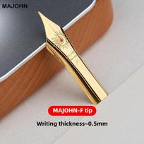 MAJOHN Replacement Fountain Pen Nib  F/M 8# Nib Type 40 Large Gold-plated BOCK Silver GlossyNib Office for P139/P140 Stationery