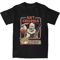 ZX Art Crispies Terrifier Clown T Shirts Streetwear Versatile Cotton Short Sleeve Men Women Stylish Harajuku Vintage Unisex Tops S