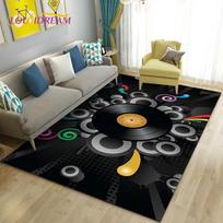 3D klasikinės muzikos vintažinis vinilo plokštelių kilimėlis, kilimas svetainės miegamojo sofos dekoravimui, „Kid Play“ neslystantis grindų kilimėlis 40x60cm