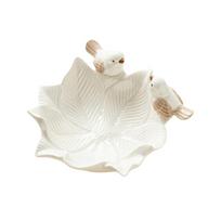 Bird Design Dim Sum Tray Multipurpose Vanity Tray Decorative Flower Storage Dish  Home Organizer balta