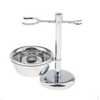 Professional Zinc Alloy Shaving Brush Shaver Stand Holder with Bowl mug and cup Set for Men