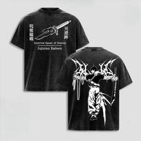 Fushiguro Toji Jujutsu Kaisen Graphic T Shirt Men Women Casual Cotton Tshirts Vintage Washed Oversized T-shirt S