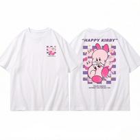 Cartoon Kirby Short-sleeved T-shirt for Men Summer Anime-style Pure Cotton T-shirt Japanese Style S