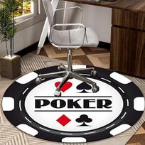 Poker Chip Design round carpet Chair cushion Round Entryway Rug, Soft Round Rugs for Living Room, Bedroom, Circle Carpet decor gifts Diameter 60cm