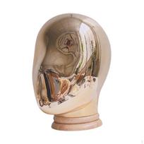 Wigs Stand Mannequin Head for Wood Base Eyeglasses Caps Hats Gifts Hat Holder