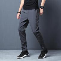 Men's Slim Fit Quick Dry Lightweight Summer Trousers With Zip Pockets M