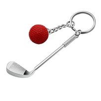 Golf Ball Key Chain Pendant: Add a Sporty Touch to Your Look! Perfect Gift for Golf Enthusiasts raudona