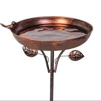 Bird Food Dispenser Iron Bird Feeder Plugin Large Capacity Durable Bird Feeding Dish Convenient Retro Bird Water Bowl Drinking bronza