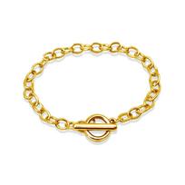 Gold Silver OT Buckle Chain Bracelet, Minimalist Unisex Jewelry, Fashion Party Accessories Gifts for Women Men auksinė