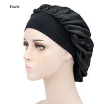 Silk Satin Bonnet for Women & Men, Elastic Wide Band Hair Wrap Cap for Curly Hair & Wigs juoda