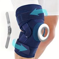 1pc Adjustable Knee Brace for Women Men, Hinged Knee Brace with Side Stabilizers Open Patella Compression Knee Brace Support