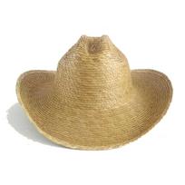 100% palm leaf large brim cowboy straw hat men and women outdoor sun protection straw hat holiday cowboy hat M55-58cm