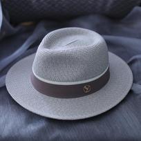 Dizainerė, nauja natūrali Panamos minkštos formos šiaudinė skrybėlė vasaros moterims/vyrams plataus krašto kepuraitė nuo saulės, apsauganti nuo UV spindulių Fedora gimtadienio dovana M55-57cm