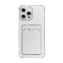 Card Bag Holder Clear Phone Case For iPhone 11 12 15 14 13 Pro Max Mini XR X XS 6 7 8 Plus Soft Shockproof Bumper Back CoverCard For iPhone 15