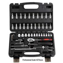 46-Piece Multi-Function Mechanic's Socket and Wrench Tool Set for Auto Repair