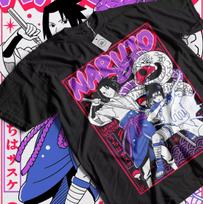 Sasuke Uchiha marškinėliai Naruto Jiraya Hinata Itachi Anime Siaubo marškinėliai Visų dydžių L