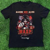 WASP. ALBUMAS VIENAS GYVAS 2024 PASAULIO TŪRAS Juodas Visų Dydžių Marškinėliai Unisex T-Shirt S