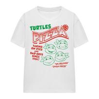 TMNT Turtles Pizza Womens 100% Cotton T-shirt Mens Tees Top, S-2XL, White XL