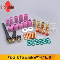 49-Piece TIG Welding Torch Accessory Set for WP17/18/26 with PREXY Glass Cup