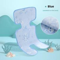 Universal Baby Stroller Cooling Pad Summer Ice Silk Mat Washable Breathable Cushion for Car Seat High Chair Pushchair mėlyna
