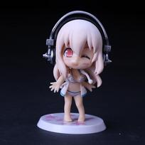 10CM Anime Figūrėlė Super Sonico Darbinis Maudymosi Kostiumas Kostiumas Važiuoklė Q Versija Figūrėlės Lėlės Dovana Kolekcionavimo Dėžutėje Dekoras Žaislai Pomėgiai No box gray