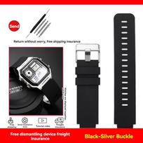 For Casio AE1200 AE1300 AQ-S810W SGW-400H W-800H AE-1000W F-108WH MRW-200H AQ-150W Modified Silicone Rubber Watch Strap 18mm 18mm