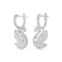 Swarovski gulės formos lašiniai auskarai, padengti rodžiu, moteriški auskarai 5647545 Box (Random Color)
