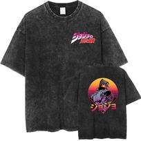 Manga Jojo Bizarre Adventure Graphic TShirt For Men Women Clothing Casual Washed Oversized Cotton T Shirts Short Sleeve Tee Top S