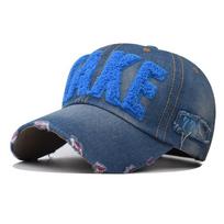 Siuvinėta beisbolo kepuraitė vyrams ir moterims Hip Hop Džinsinė Reguliuojama Snapback Kepurė nuo saulės Atsitiktiniam naudojimui lauke Tėčio Trucker kepurės Didelio raidžių spausdinimas Adjustable black