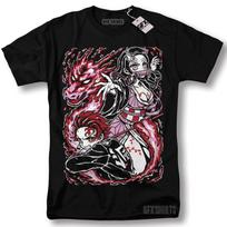 Tanjiro Kamado Nezuko Demon Slayer Shirt Anime Manga Kimetsu No Yaiba T-Shirt S įvairiaspalvis