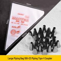 Thickened Disposable Piping Bag & Nozzle Set