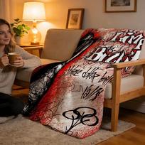 Throw High-Density Short Plush Blanket For Sofa Nap Air-Conditioned Room Soft Skin-Friendly Band Limp Bizkit 75x90cm