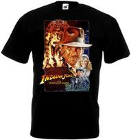 26 INDIANA JONES AND THE TEMPLE OF DOOM V.2 Movie Poster T Shirt Black All Sizes Unisex T-Shirt S įvairiaspalvis