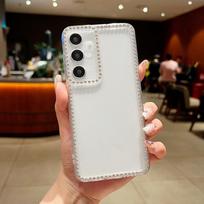 Glitter Diamond Case For Samsung Galaxy A56 A55 A54 5G A36 A35 A34 A26 A16 A15 S21 FE S25 Plus S22 S23 S24 S25 Ultra Capa Fundas Galaxy S24 Ultra gryna