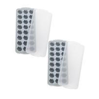 2 Pack Valentine's Day Cat Paw Shaped Chocolate Molds,24-Cavity Mini Muffin Tray Cat Paw Silicone Mold for Baking Brownie,Cheesecake,Cupcake(Blue)