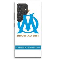 Coque Pour Samsung Galaxy S23 Ultra logo OM Olympique de Marseille blanc Fond Maniacase juoda