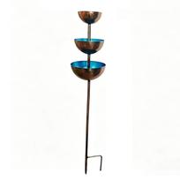 Handmade Garden Rain Catcher Three-layer Bowl Bird Water Bowls 3-Tiered Bird Bath  Bird Lovers mėlyna